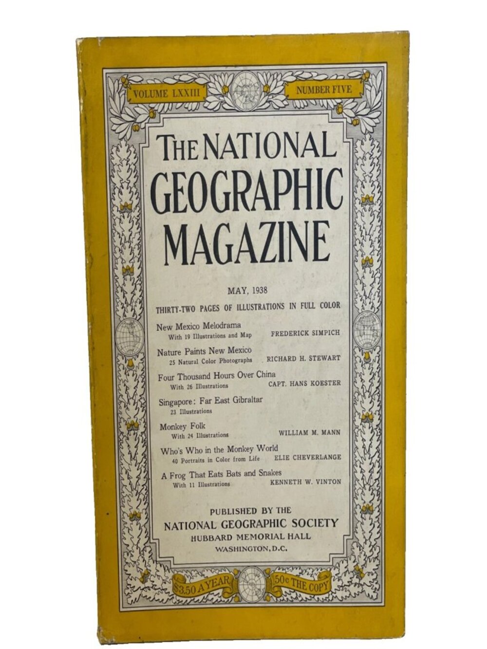 National Geographic May 1938 Vintage Magazine Vol 73 No 5 New Mexico China Ads